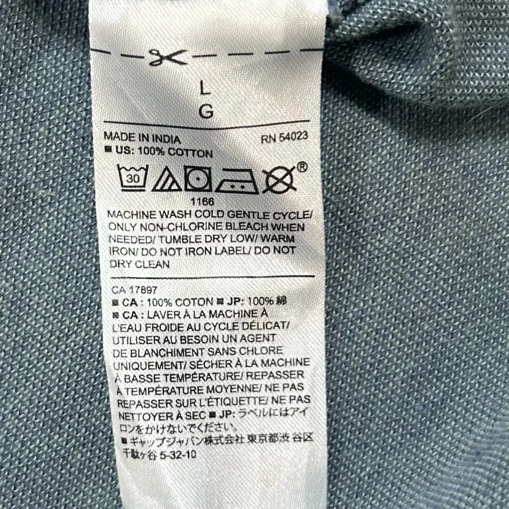 Banana Republic Sage Green Organic Cotton Polo Shirt for Men. Size Large.